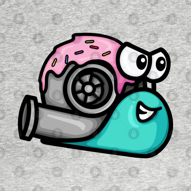 Turbo Snail - Blue and Pink Donut by hoddynoddy